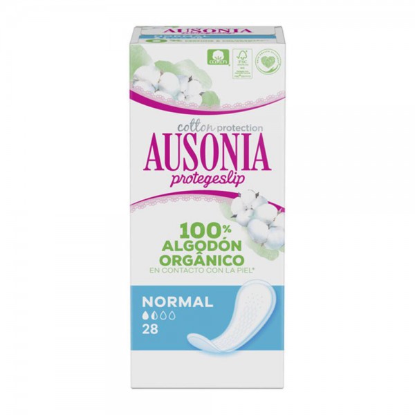 ausonia-organic-protegeslip-normal-28-uds