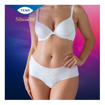 TENA Silhouette Normal Cintura Baja Blanco L 12u