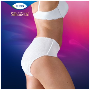 TENA Silhouette Normal Cintura Baja Blanco L 12u