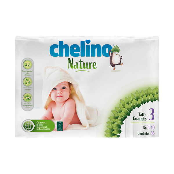 Chelino Nature Talla 3 36 unidades