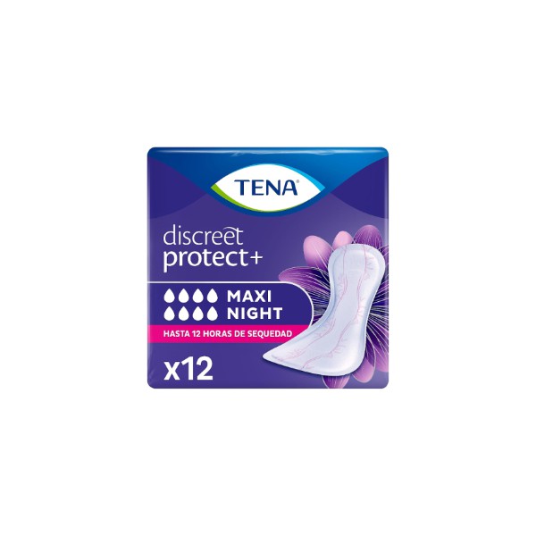 Tena  Maxi Night 12 Compresas Protect+
